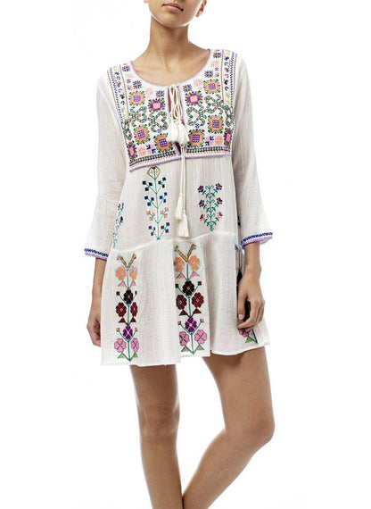 Embroidered cotton Dress