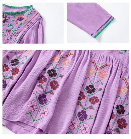 Embroidered cotton Dress