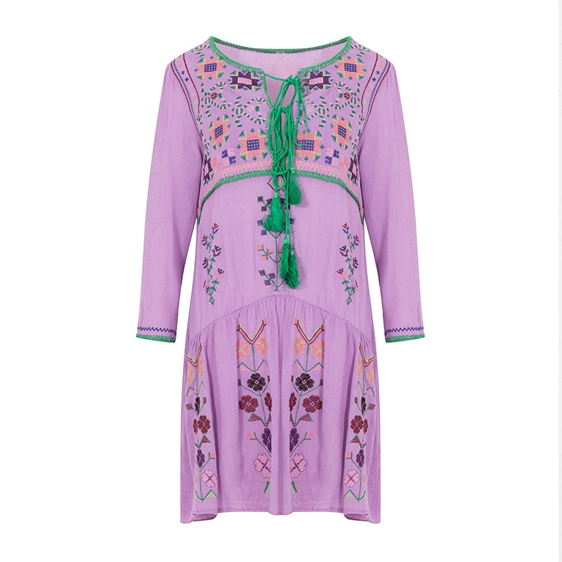 Embroidered cotton Dress