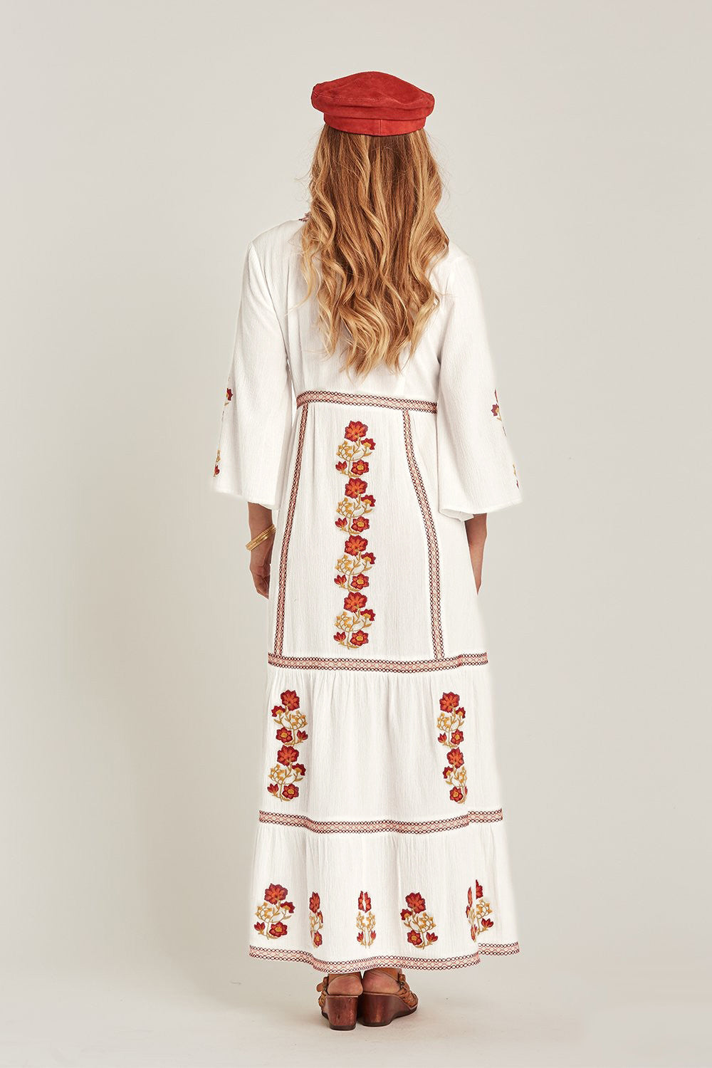 Embroidered maxi dress