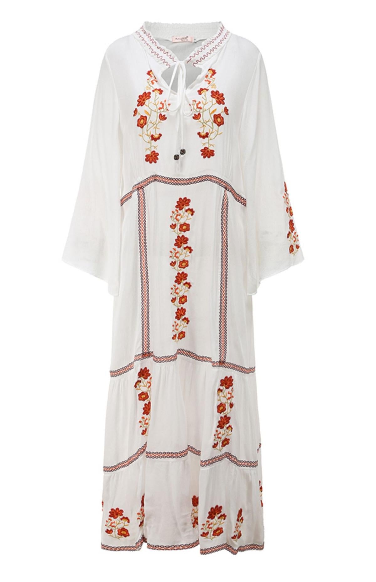 Embroidered maxi dress