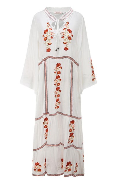 Embroidered maxi dress