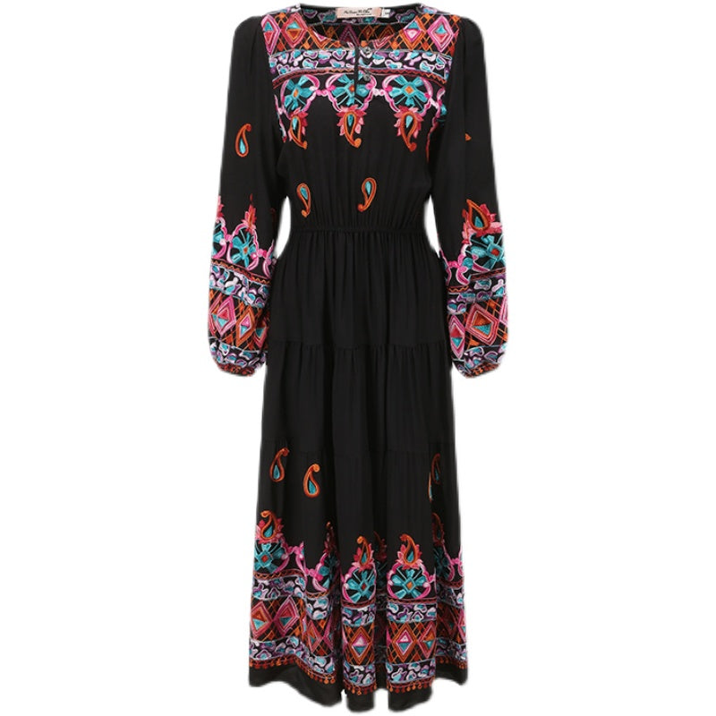 Embroidered maxi dress