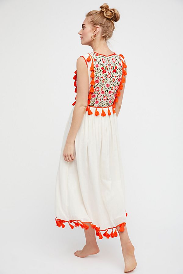 Embroidered maxi dress