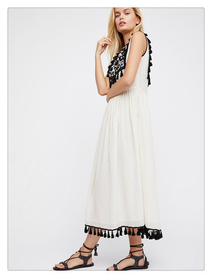 Embroidered maxi dress