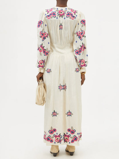 Flower Embroidered Dress