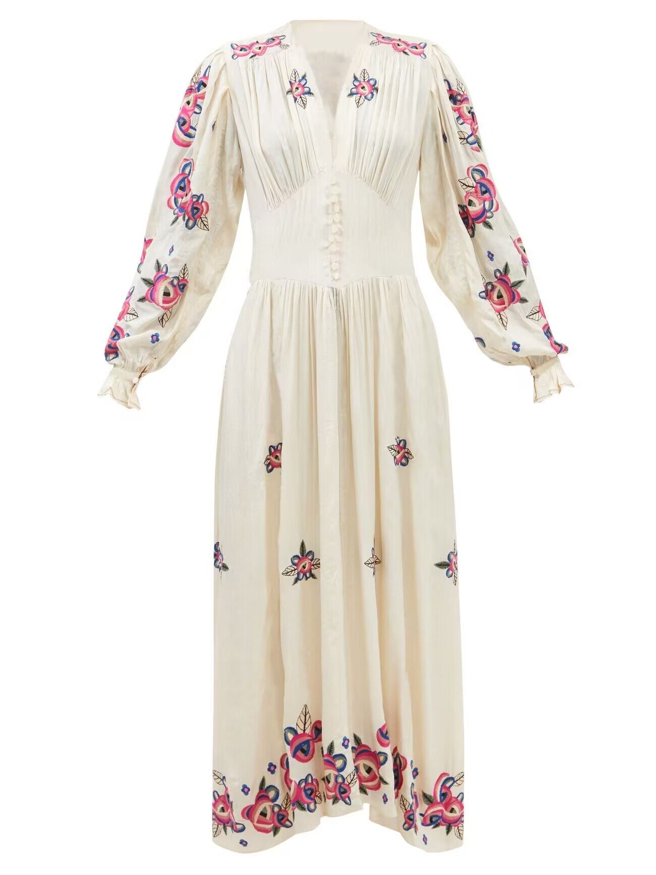 Flower Embroidered Dress