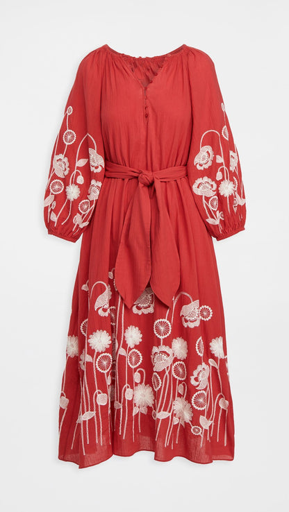 Embroidered Cotton  Dress