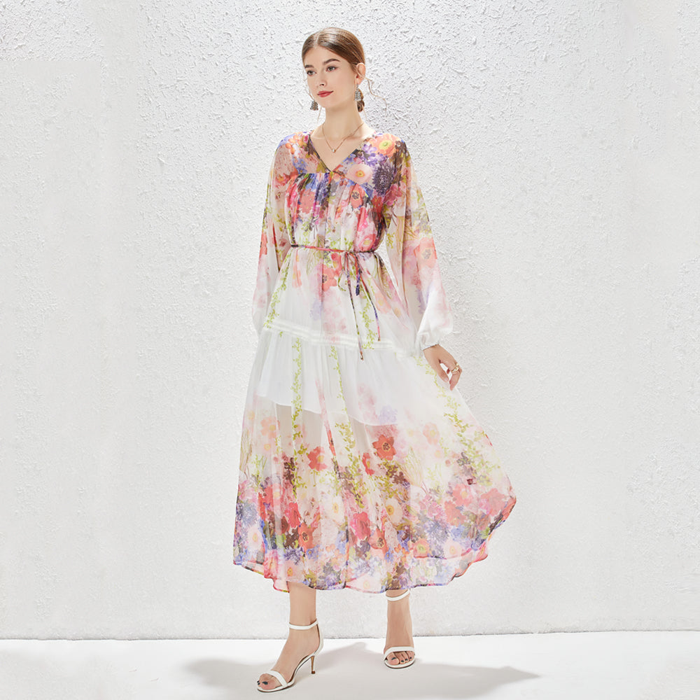 Printed Chiffon dress