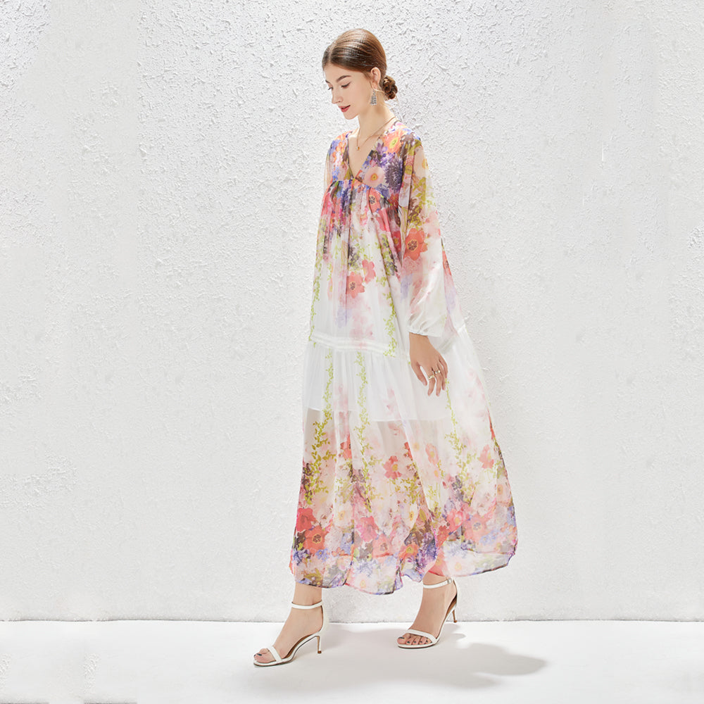 Printed Chiffon dress