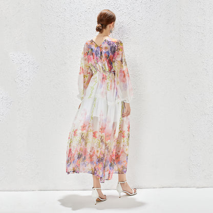 Printed Chiffon dress