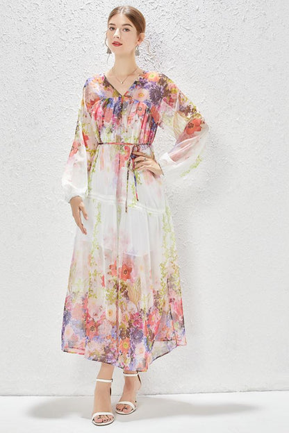 Printed Chiffon dress