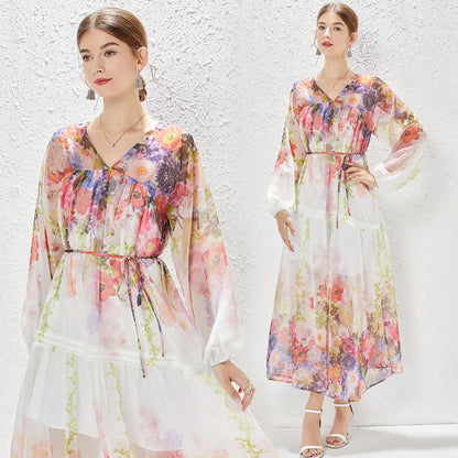 Printed Chiffon dress