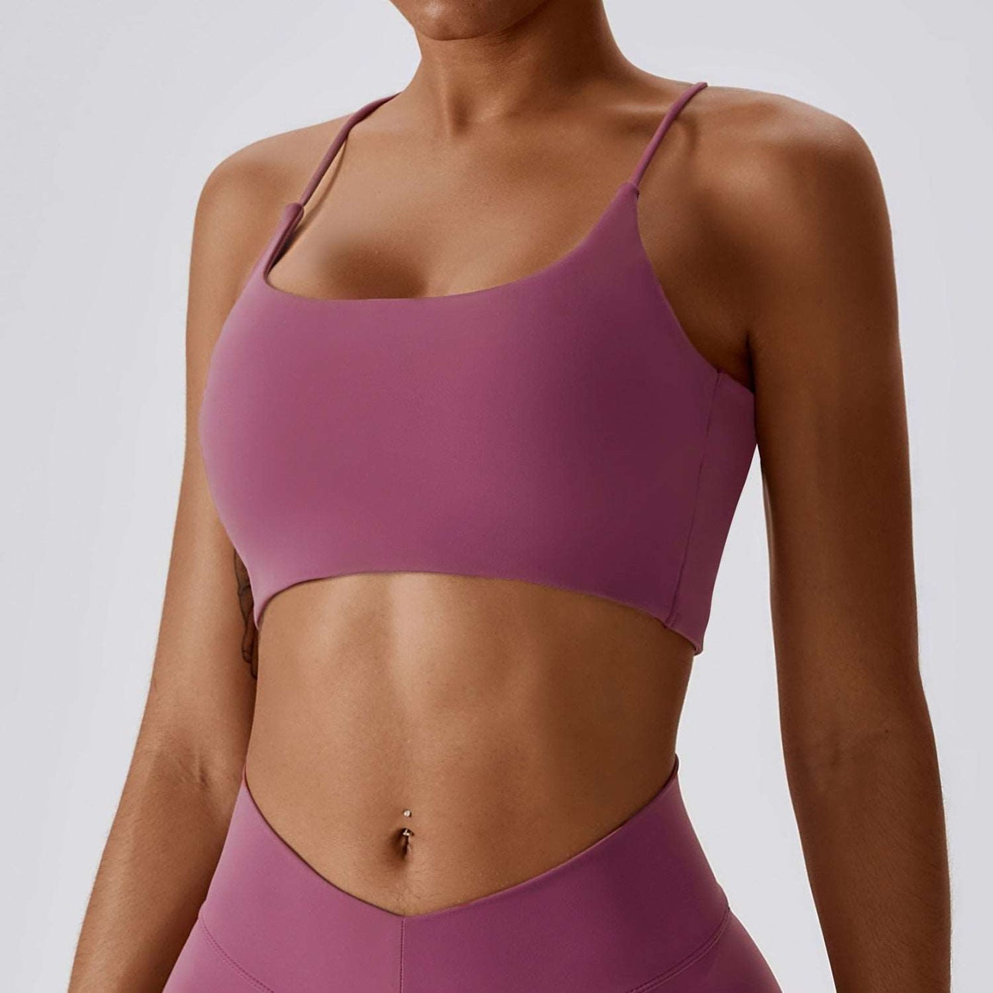 Cross back sports bra