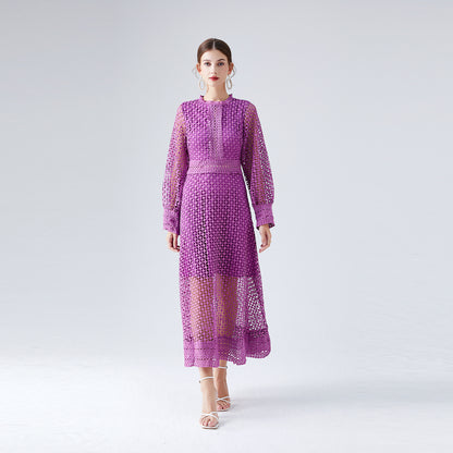 Full sleeve italian lace dress