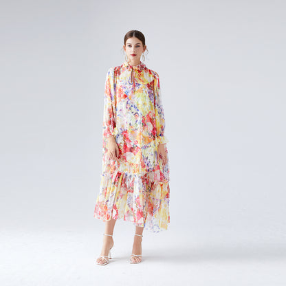 Printed chiffon dress