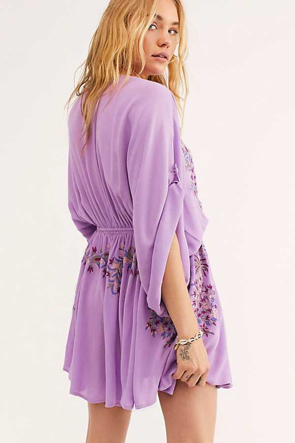 Embroidered beach cover up