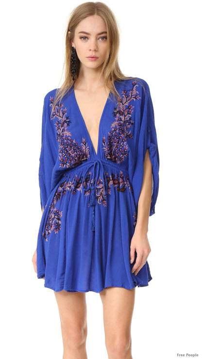 Embroidered beach cover up