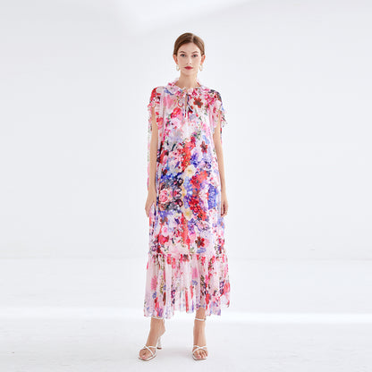 Printed chiffon dress