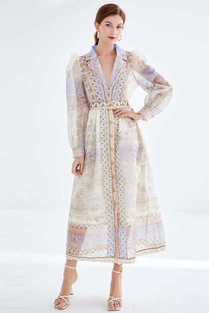 Printed chiffon dress