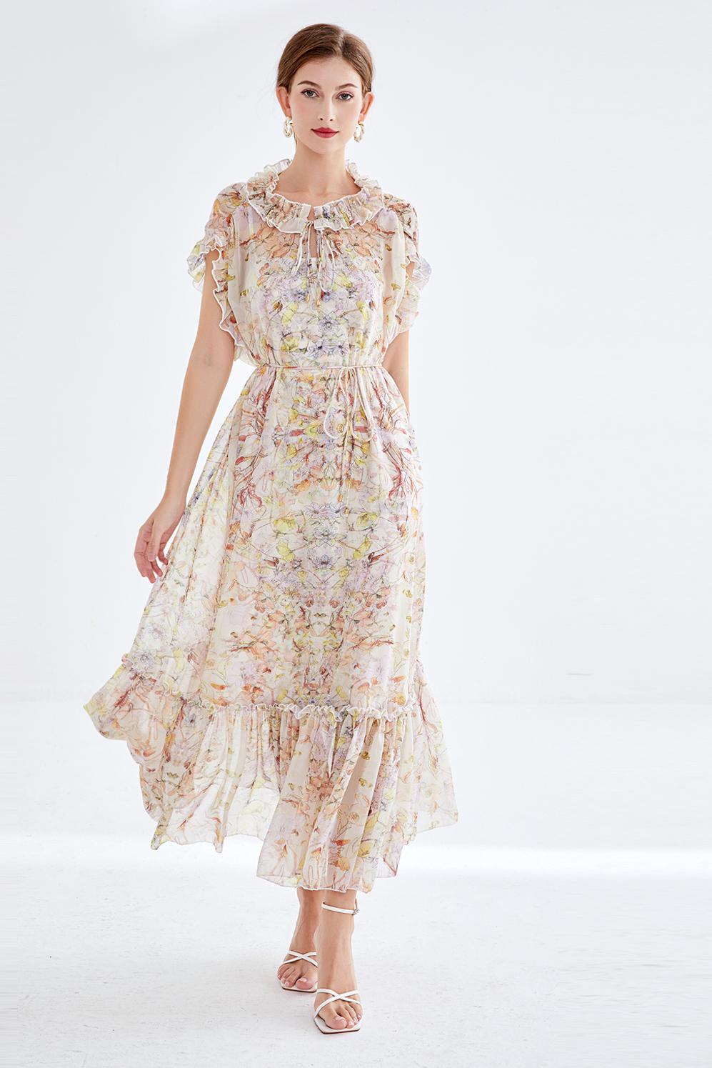 Printed chiffon dress