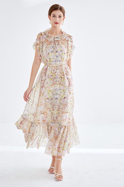 Printed chiffon dress