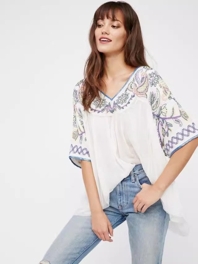 Embroidered Beaded Top