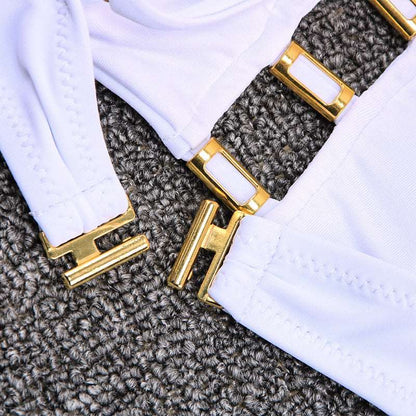 Bikini set with gold trim