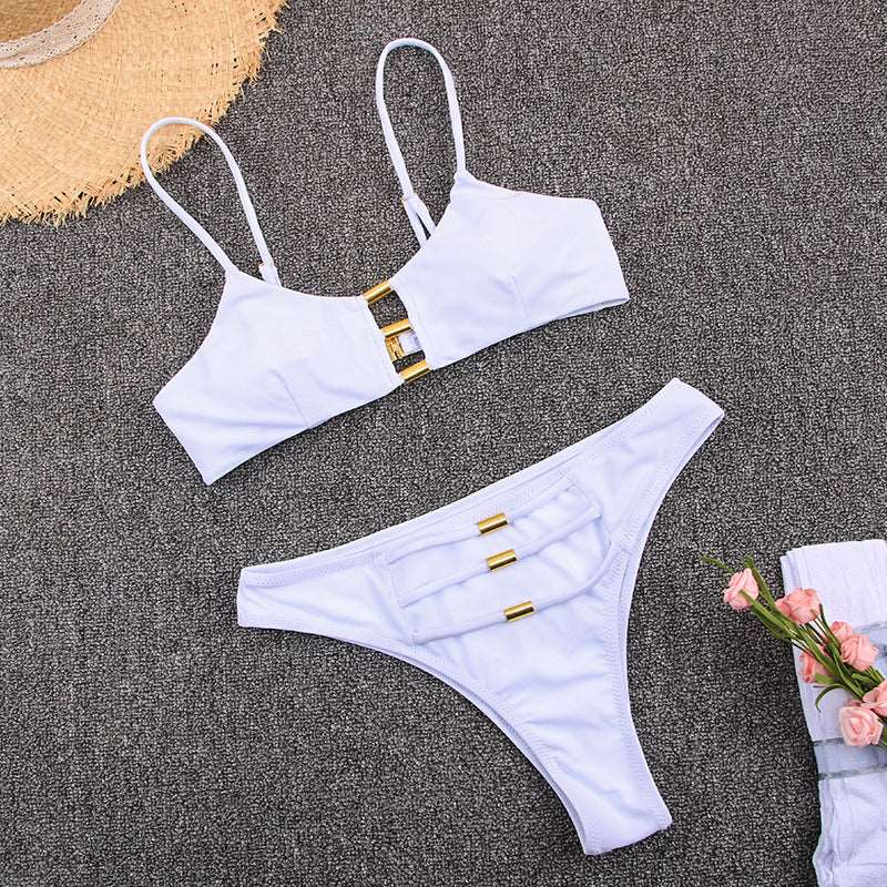 Bikini set with gold trim