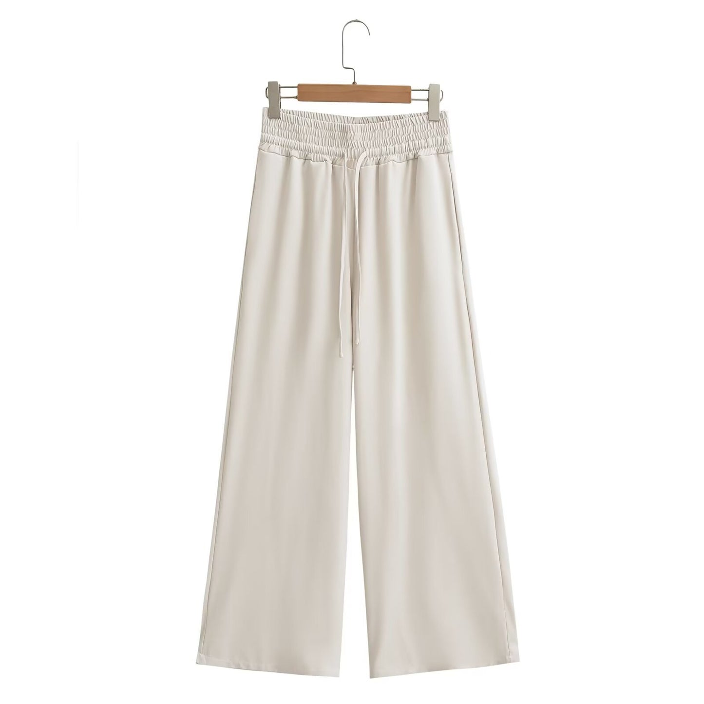 Wide leg casual trousers