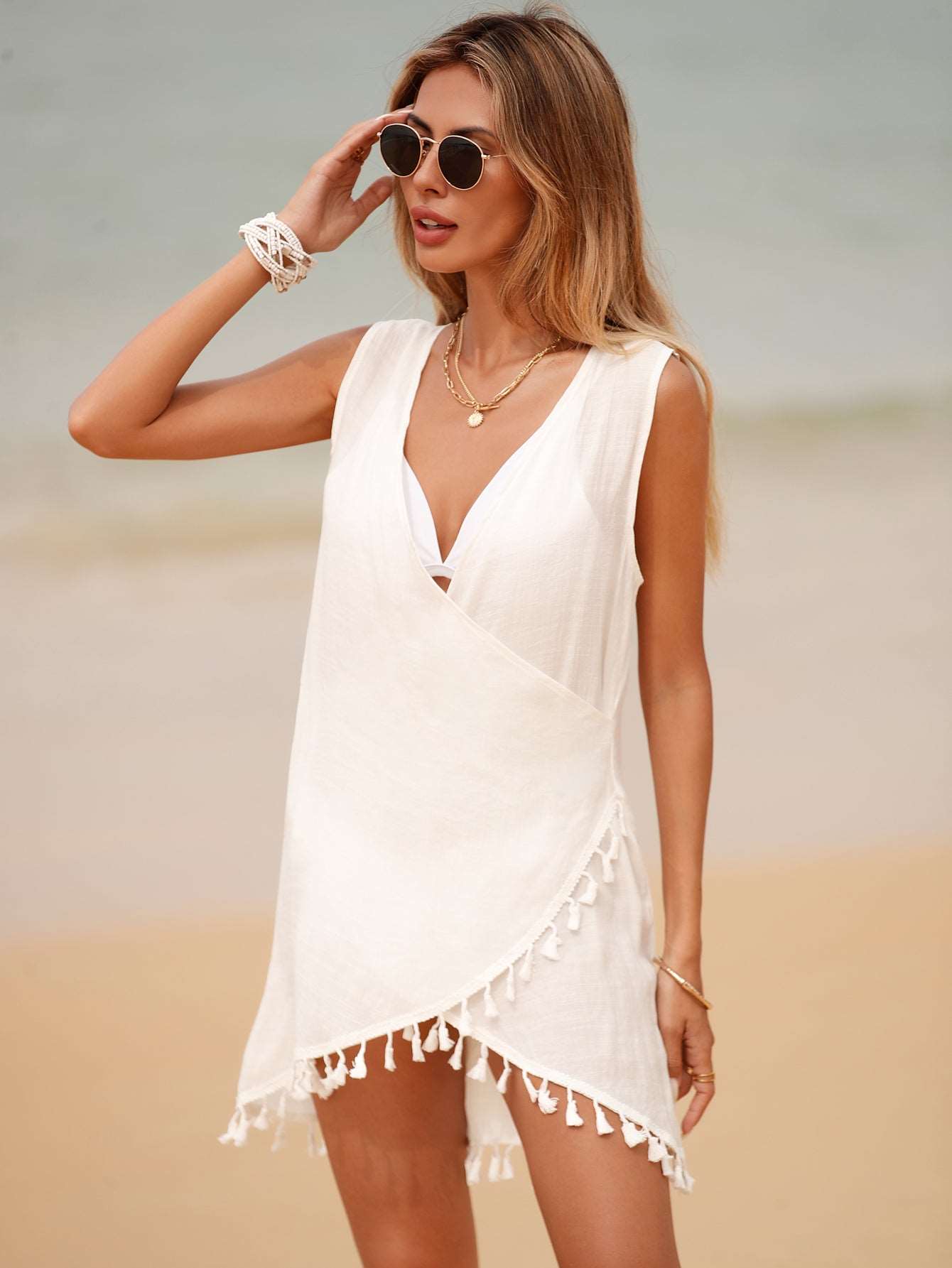 Beach Cover up with tassles