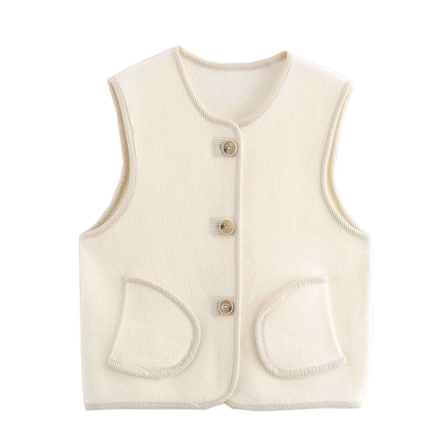 Contrast trim Vest