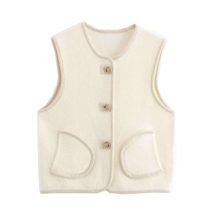 Contrast trim Vest