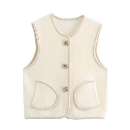 Contrast trim Vest