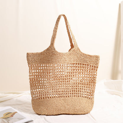 Straw beach bag