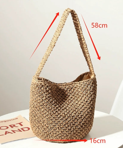 Straw hand bag