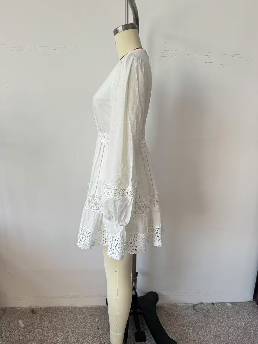 Embroidered lace dress