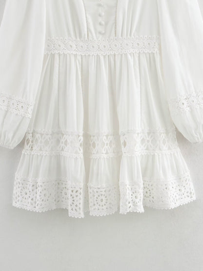 Embroidered lace dress