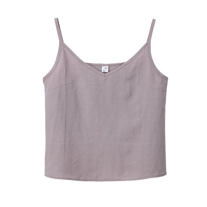 Linen blend cami top