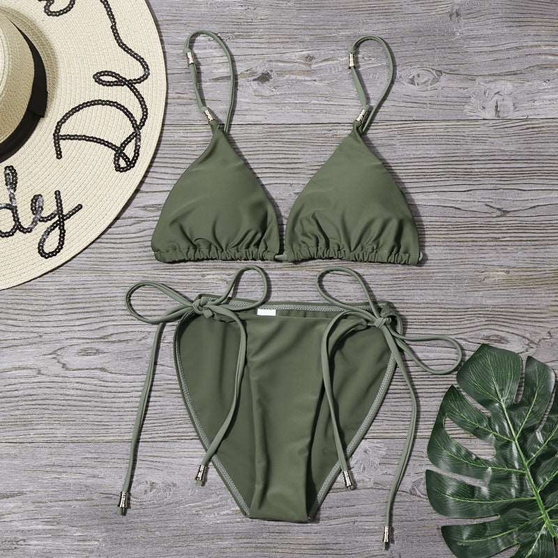 Bikini set with gold trim