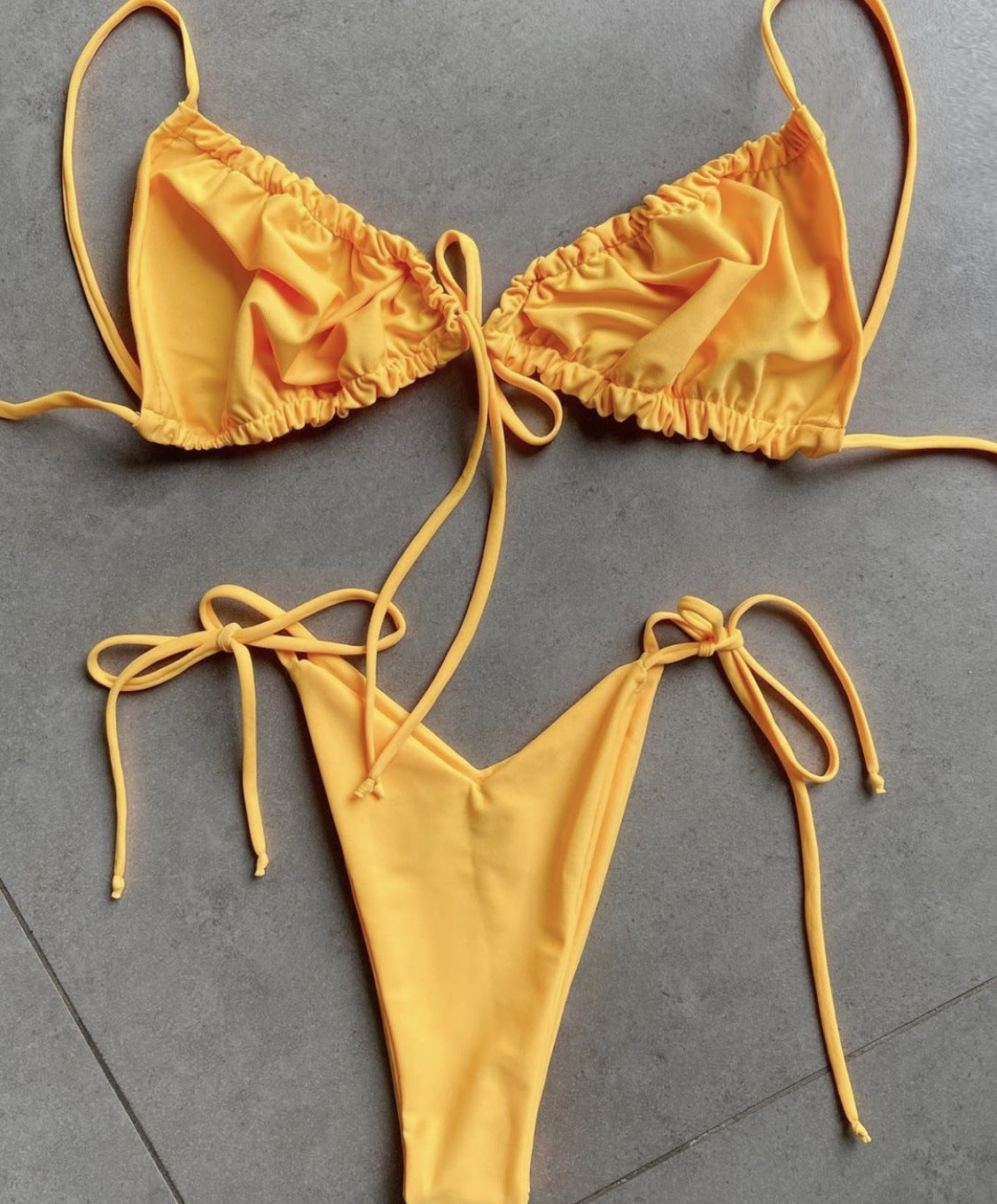 Tie front bikini set