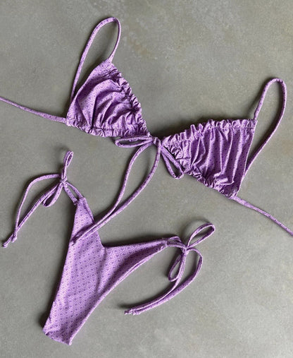 Tie front bikini set