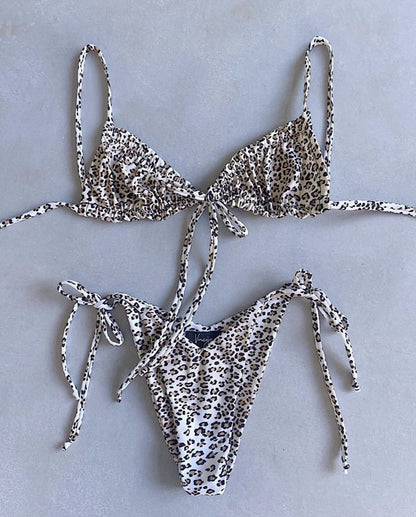 Tie front bikini set