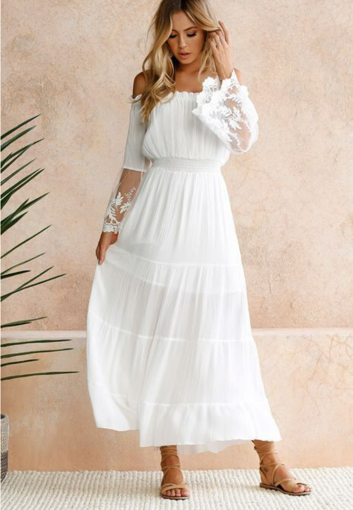 Off shoulder maxi dress