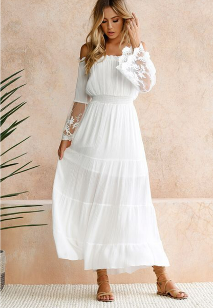 Off shoulder maxi dress