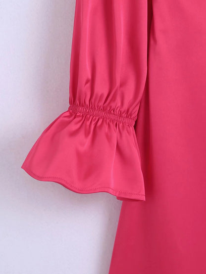 Cut out side satin dress