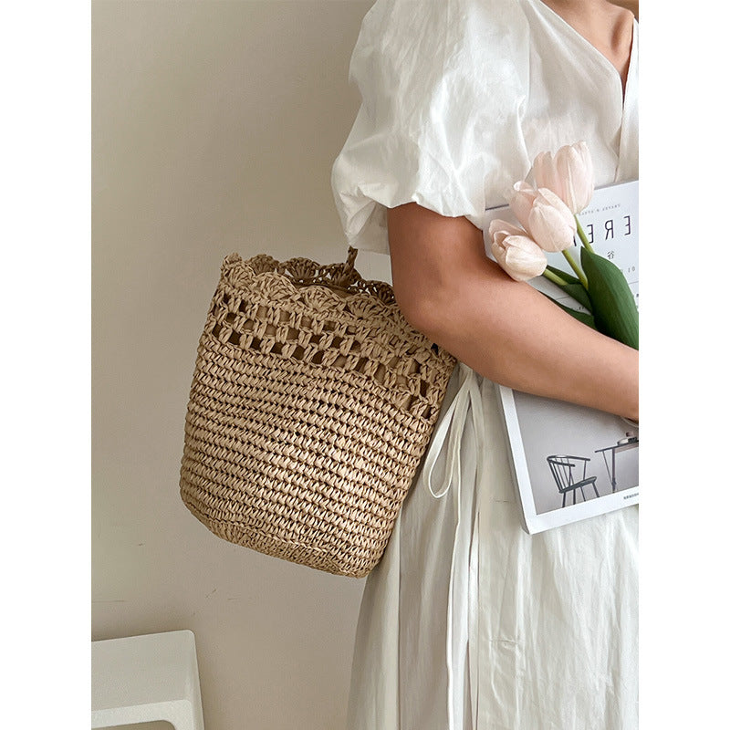 Raffia shoulder bag