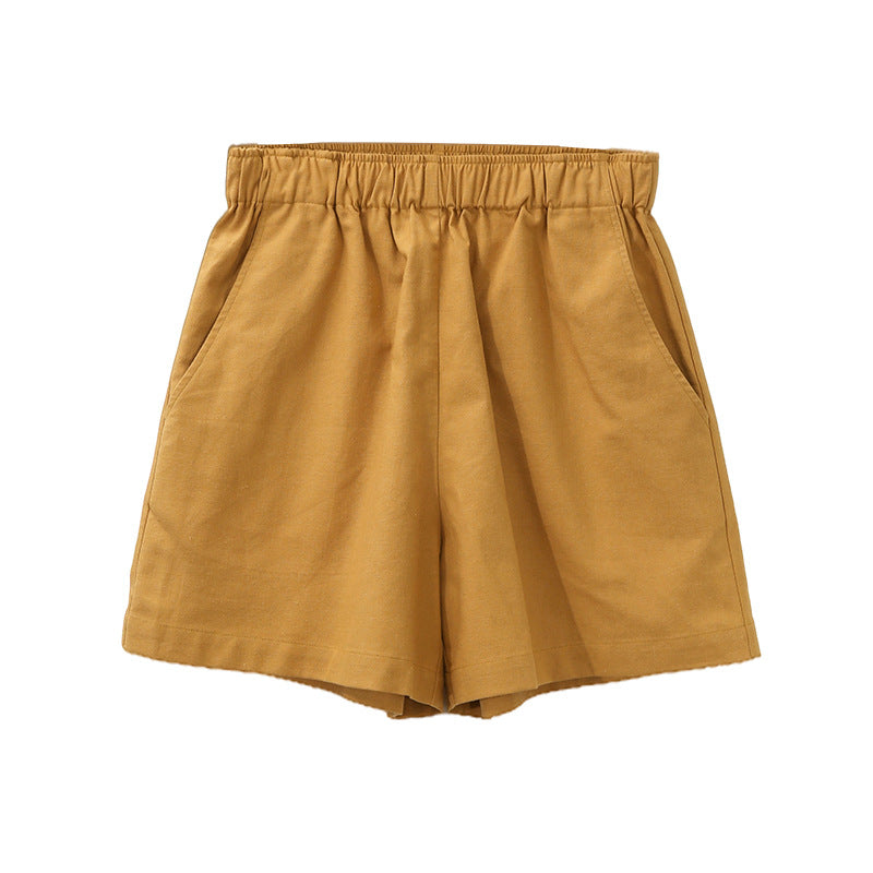 Linen blend shorts