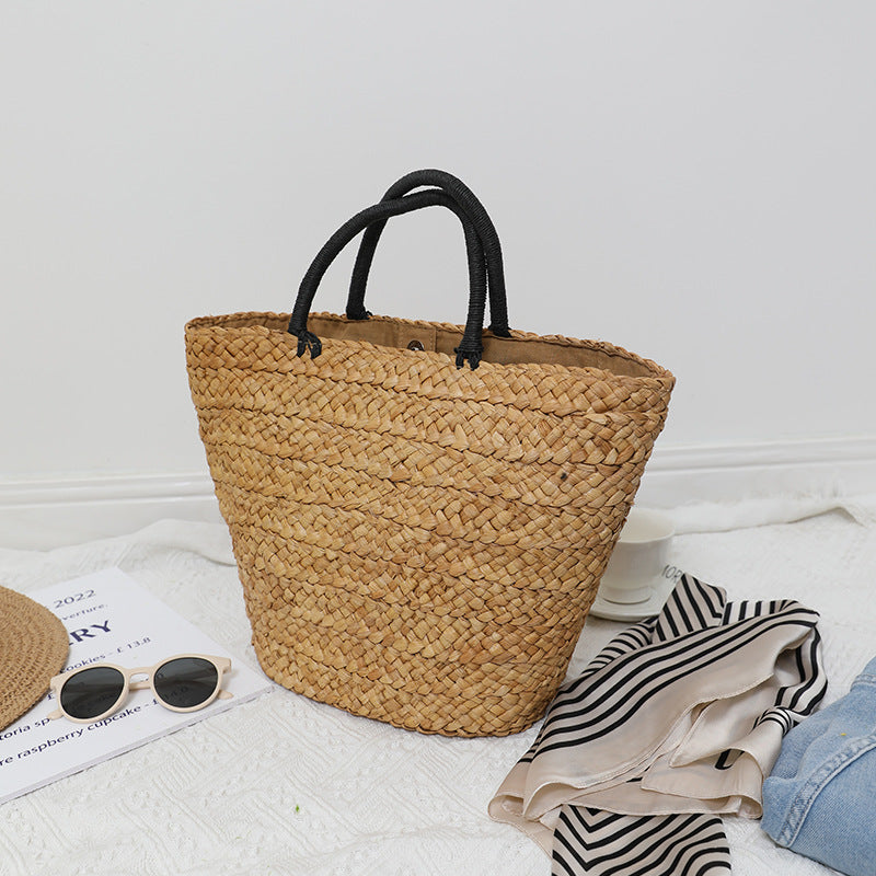 Handwoven straw bag