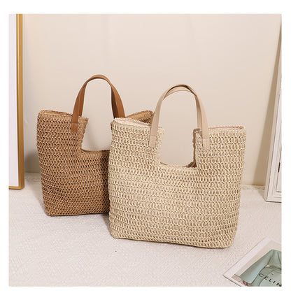 Straw beach bag